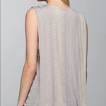 Lululemon Salutation Savasana Tank Flowy Misty Stripe Burnout Cashew Gray Grey Photo 5