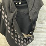 Anthropologie Moth Womens S Wool Shrug Sweater Wrap Cowl‎ Cropped Black Zipper Photo 1