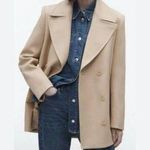 ZARA NWT  BLOGGERS FAVE CAMEL SHIRT COAT DOUBLE BREASTED REF 2771/638 Oversized Photo 1