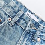 ZARA NWT  Straight Fit Ripped Denim Jeans Size 4 Photo 1
