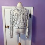 ASTR the Label White Floral Print Long‎ Sleeve Surplice Blouse Top Large Photo 2