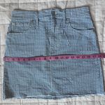 Madewell  Stretch Straight Mini Skirt Blue Gingham: Raw-Hemmed Edition - 27 Photo 4