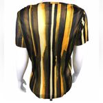 Cuddl Duds  Women's Pullover Pleated Jersey Crew-Neck Top Olive Multi Size Small Photo 3