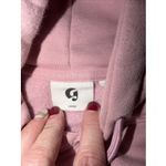 Glossier Original Pink Hoodie Pullover Sweatshirt Spell Out Logo Womens Large Photo 3