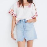Madewell Rigid Denim A-Line Mini Skirt Cutout Edition 28 Photo 0