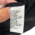 Nicole Miller ARTELIER Sandy Black Metallic Ruched Skirt Size 4 Photo 4