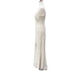 Ynes Lace Maxi Dress With Slit and Plunging Criss Cross Back Size undefined Photo 7