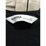 Sonoma  Black Sleeveless Tank‎ Sundress Pleated Pockets Linen Size PL Photo 2
