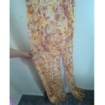 NEW STAUD Lea maxi Dress in Soleil Flower Print Yellow Size 10 Photo 5