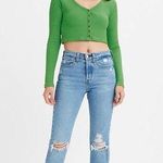 Levi's NWT Levi’s Wedgie Straight Leg High Waist Distressed Jeans 24 Jazz Devoted Wash Photo 0