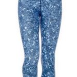Yoga Democracy Blue Disco Sequin 7/8 Leggings Size Small Workout Active Photo 0