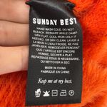 Aritzia Sunday Best Kitten Sweater XS Orange Fuzzy Cropped Long Sleeve Pullover Photo 8