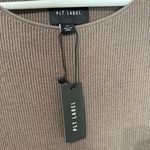 Pretty Little Thing NWT PLT LABEL Plus Dark Brown Knitted Twisted  Long Sleeves Mini Dress Size XXL Photo 7