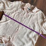 DKNY  Jeans 100% Silk Oversized Button Down Shirt Pale Peach Photo 3