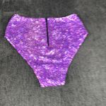 Discount Universe Sequin Evil Eye Stretchy Bathing Suit Bottoms Size XL Purple Photo 7