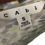 CAbi  Womens Size M Multicolor Geometric Blouse V Neck Keyhole Draped Photo 3