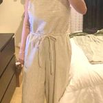 Neutral Striped Romper Tan Size M Photo 0