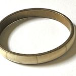 Brass mother of pearl vintage bangle bracelet Photo 2
