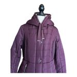 INTL details Women's Plum Quilted Puffer Hoodie Jacket Size L Purple Size L Photo 8