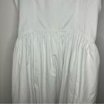 Madewell  Poplin Seamed Maxi Dress in White Size: 4, NWT Photo 3