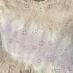 Lucky Brand  Medium Peplum Corset Top Tie-Dye Sleeveless Ruffled Sweetheart Neck Photo 1