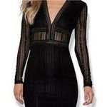 Lucy Wang Black Long Sleeve Dress Photo 0