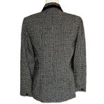 Worthington NWT Vintage  Tweed Blazer Jacket Black Velvet Houndstooth Size 4 Photo 1