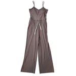 Vuori  Pose Henley Jumpsuit Chocolate Large -LKNEW No Flaws Ribbed Wide Leg Photo 2
