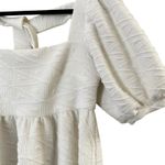 Free People  Violet Puff Sleeve Babydoll Mini Dress in Ivory Photo 4