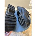 l.e.i. Vintage 90s Black Chunky Platform Lace Up Quilted Shoes Square Toe Y2K Size 10 Photo 7