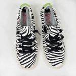 Jellypop Dallas Zebra Stripe Lace Up Sneakers White Black 9.5 Photo 3