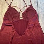 Auden Satin‎ Babydoll Lingerie Slip Dress Women's Size Large Strappy Burgundy Red Photo 7