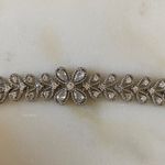 NWOT Cubic Zirconia Leaf Design Bracelet Silver Photo 6