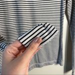 H&M black and white ribbed delicate knit long sleeved sweater women’s top small Photo 2