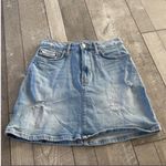 Calvin Klein Size 27 Distressed Y2K 90s Denim Skirt Photo 4