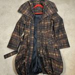 Ubu Pack Your Personality Brown Puffy Women Tie Waist Trench Coat Medium Photo 3