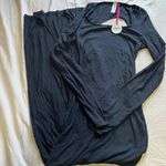 Lounge Ribbed Knit Tie-Back  Dress Photo 3