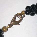 Black & Green Glass Beaded Twisted Boho Necklace Photo 4