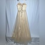 Lavetir Champagne 3D Floral Corset Top Dress | S NWT Gold Photo 8