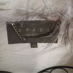 SPACE SIMONA CORSELLINI FAUX FUR DOWN JACKET DETACHABLE SLEEVES WHITE SIZE XS/40 Photo 4