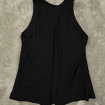 Lululemon All Tied Up Tank Top Black Pima Cotton Open Back Size 4 Yoga Running Photo 0