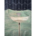J.Jill  Blazer Jacket Womens‎ Green Multicolor Tweed Casual Zip Up Size M Photo 3