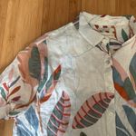 Cynthia Rowley  linen tropical print button down Photo 2