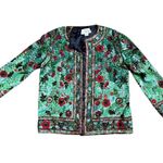 SUPER RARE 80'S VTG. JEANETTE FOR ST. MARTEN BEADED PARTY FORMAL JACKET S/M‎ Green Photo 0