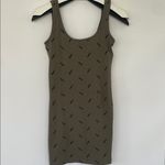 Atmosphere Green Feather Sleeveless Tank Dress Size 6 Photo 4
