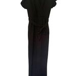 Spense Women's Ruffle Short Sleeve Black Belted Jumpsuit Size 4 Photo 0