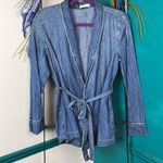 Equipment  Femme Chambray Collared Open Front Long Sleeve Top Size Small Photo 8
