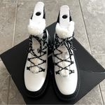 Marc Fisher LTD Izuma Lugsole Boots in White/Black, Size 9, New in Box Photo 5