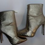Wild Diva Lounge Womens Gold Heeled Boots Size 6.5 Photo 6