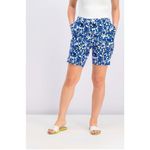 Mario Serrani NWT Womens  Tummy Control 9” Royal Print Bermuda Shorts - Sz 2 Photo 1